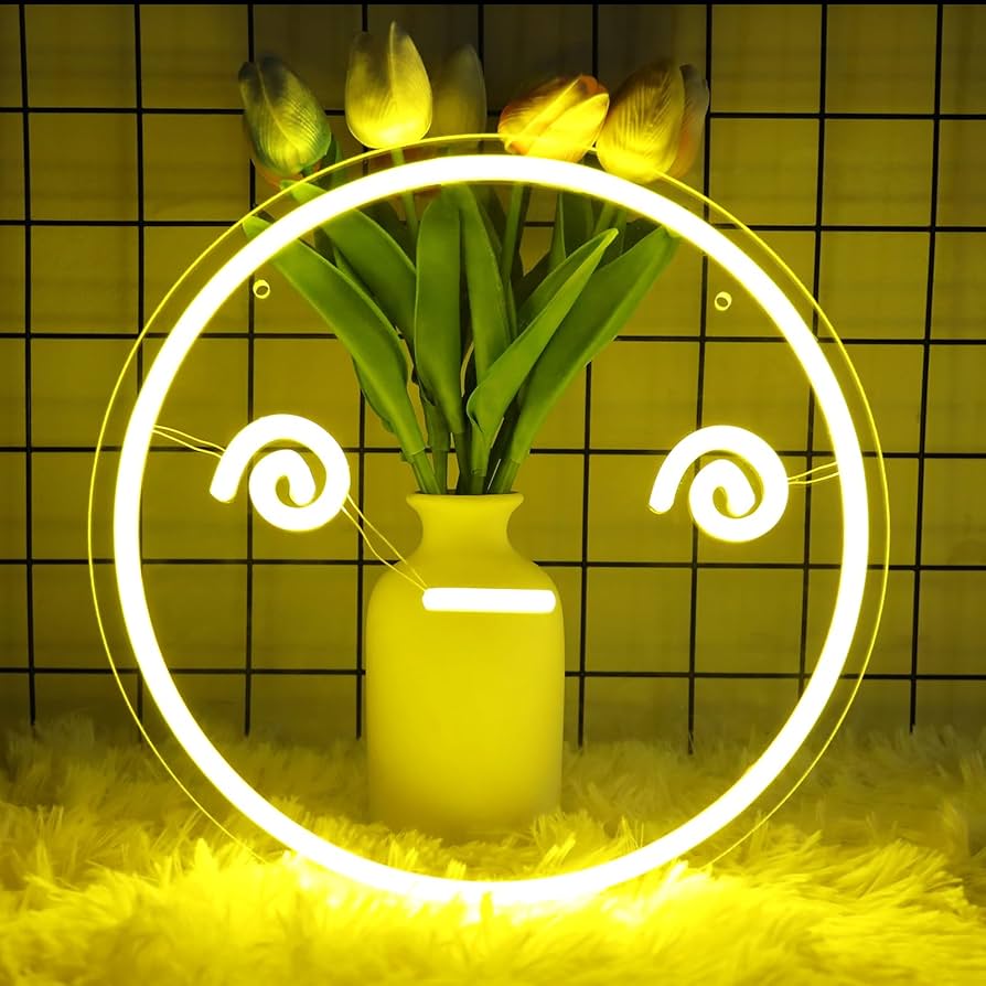 【可愛い】LEDネオンサイン(Smiling faces 笑顔) アメリカン雑貨 ネオンサイン ＜SMILE & OPEN スマイル＆オープン ＞ サイズ